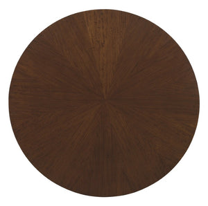 Hooker Furniture Archives Round Pedestal Dining Table — Figured Walnut Veneer, Classic Walnut Finish, Seats 4–6 Elegantly 6123-75203-89