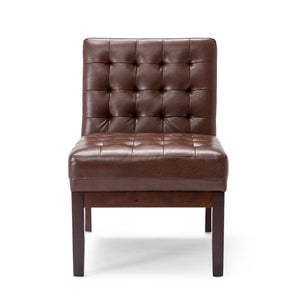 English Elm Accent Chair Waffle Tufted Upholstery Rubberwood Legs Contemporary Living Room Seat 70753.00