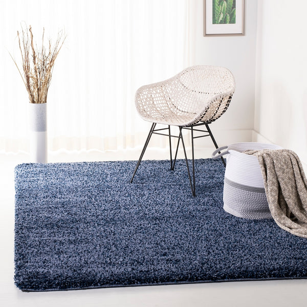 Safavieh California Shag SG151 Power Loomed  Rug Navy SG151-7070-2