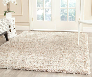 Safavieh New York Shag 165 Power Loomed  Rug Beige / Beige SG165-1313-28