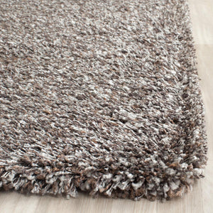 Safavieh New York Shag 165 Power Loomed Rug Brown / Brown 8'-6" x 12'