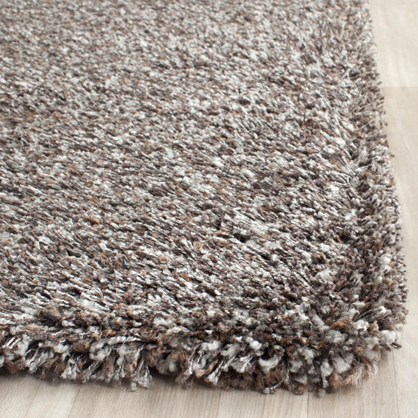 Safavieh New York Shag 165 Power Loomed Rug Brown / Brown 8'-6" x 12'