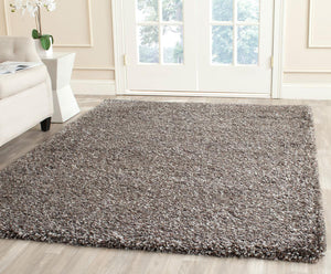 Safavieh New York Shag 165 Power Loomed Rug Brown / Brown 8'-6" x 12'