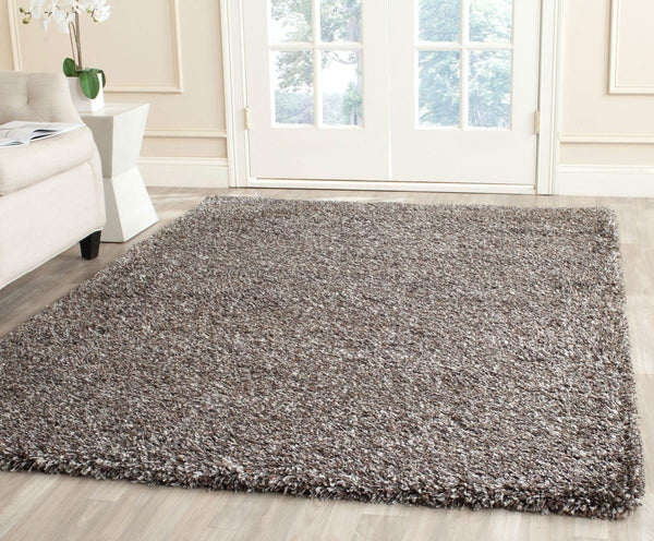 Safavieh New York Shag 165 Power Loomed Rug Brown / Brown 8'-6" x 12'
