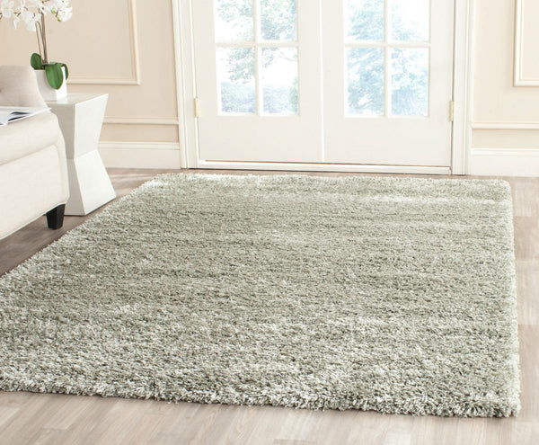 Safavieh New York Shag 165 Power Loomed  Rug Sage / Sage SG165-4747-5