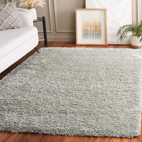 Safavieh New York Shag 165 Power Loomed  Rug Sage / Sage SG165-4747-5