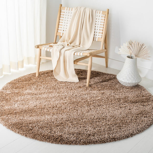 Safavieh Milan Shag Power Loomed Shag & Flokati Rug Dark Beig SG180-1414-8SQ