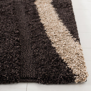 Safavieh Willow Shag SG451 Power Loomed Shag Rug Dark Brown / Beige SG451-2813-25