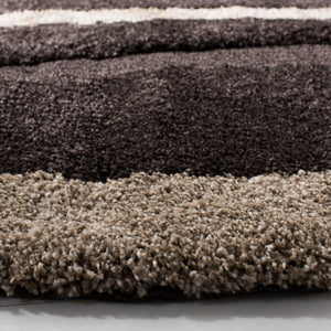 Safavieh Willow Shag SG451 Power Loomed Shag Rug Dark Brown / Beige SG451-2813-25