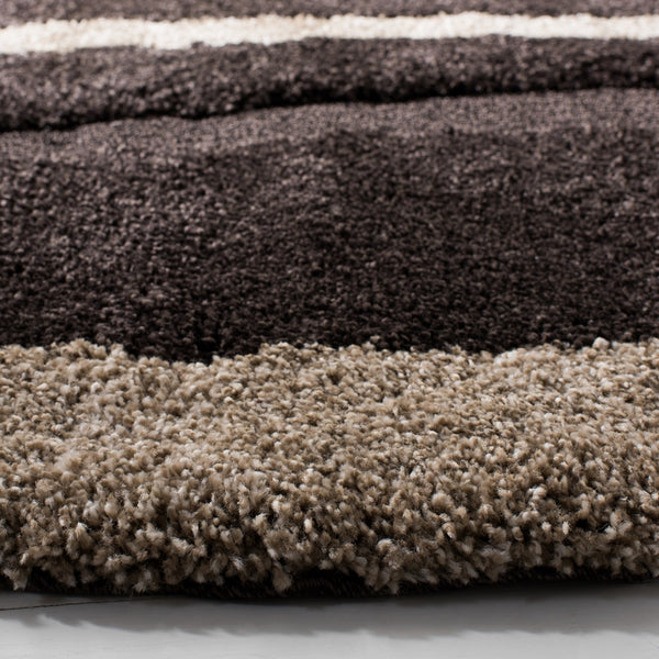 Safavieh Willow Shag SG451 Power Loomed Shag Rug Dark Brown / Beige SG451-2813-25