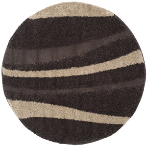 Safavieh Willow Shag SG451 Power Loomed Shag Rug Dark Brown / Beige SG451-2813-25
