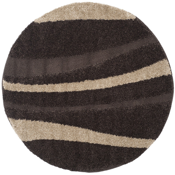 Safavieh Willow Shag SG451 Power Loomed Shag Rug Dark Brown / Beige SG451-2813-25