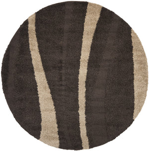 Safavieh Willow Shag SG451 Power Loomed Shag Rug Dark Brown / Beige SG451-2813-25
