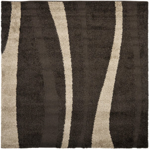 Safavieh Willow Shag SG451 Power Loomed Shag Rug Dark Brown / Beige SG451-2813-25