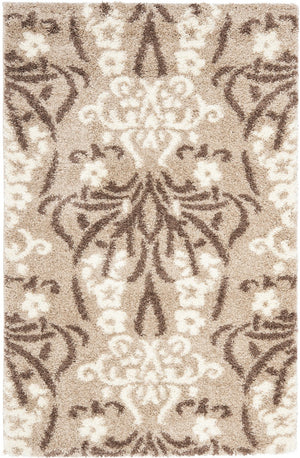 Safavieh Florida Shag Power Loomed Shag Rug Beige / Cream SG457-1311-27