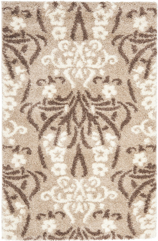 Safavieh Florida Shag Power Loomed Shag Rug Beige / Cream SG457-1311-27