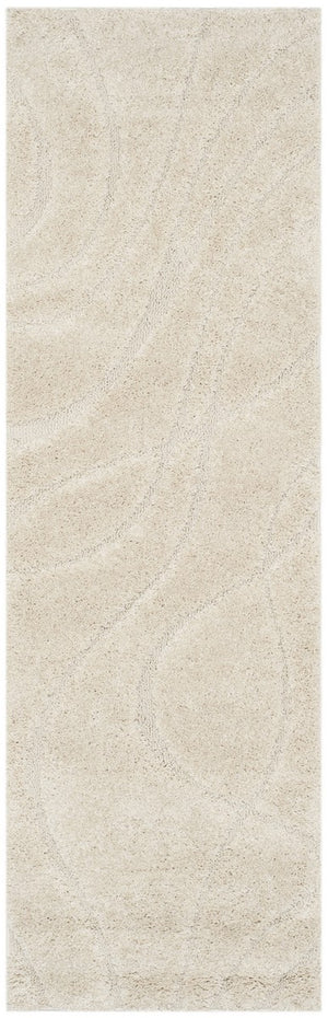 Safavieh Florida Shag 471 Power Loomed Shag Rug Creme / Creme SG471-1111-221