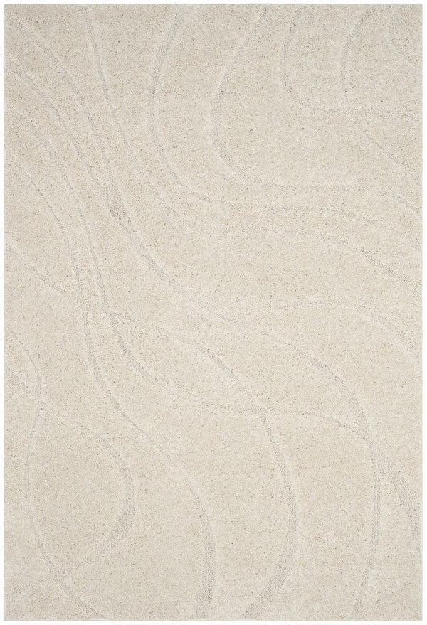 Safavieh Florida Shag 471 Power Loomed Shag Rug Creme / Creme SG471-1111-221