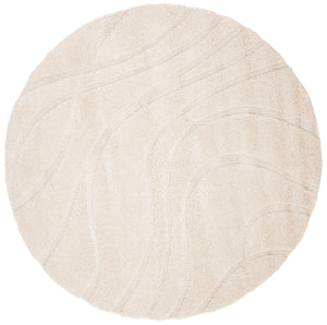Safavieh Florida Shag 471 Power Loomed Shag Rug Creme / Creme SG471-1111-221