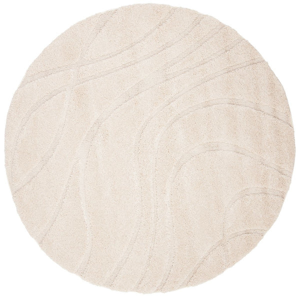Safavieh Florida Shag 471 Power Loomed Shag Rug Creme / Creme SG471-1111-221