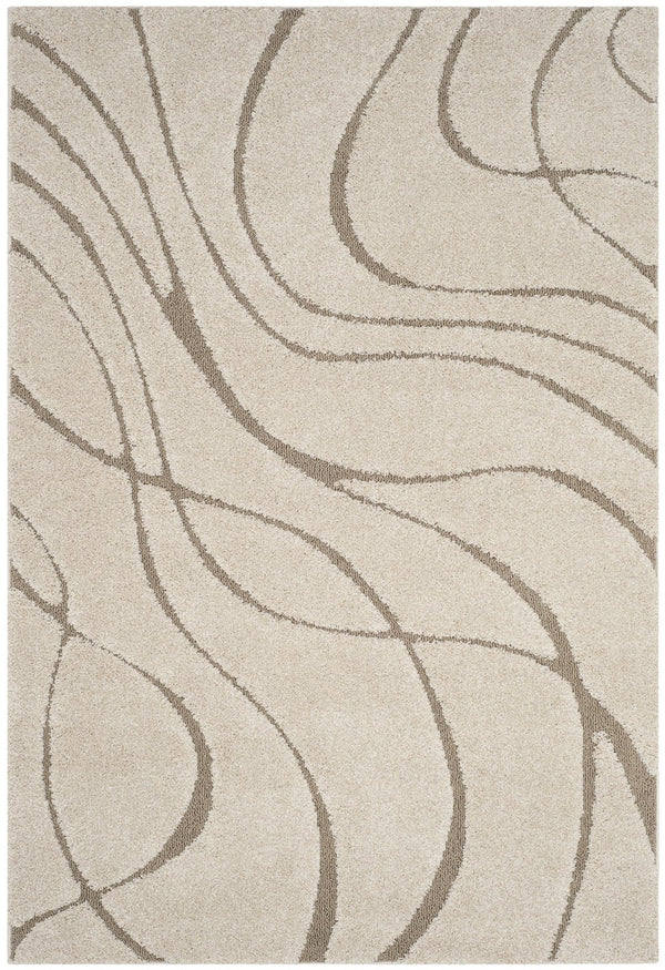 Safavieh Florida Shag 471 Power Loomed Shag Rug Cream / Beige SG471-1113-12SQ