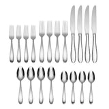 Lenox Oneida Reyna 20 Piece Everyday Flatware Set, Service for 4 Metallic, STAINLESS METAL H156020A