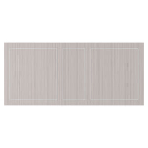 Bernhardt Bernhardt Stratum Dining Table With Mist Top & Polished Nickel Insets, Fossil Faux Stone Base, 82" 325224