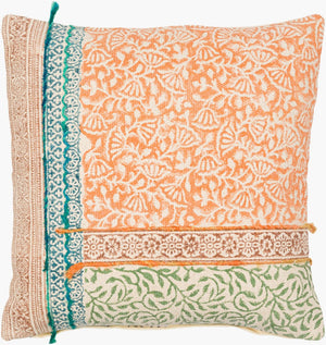Livabliss Sanga Bohemian Accent Pillow Handcrafted Cotton Viscose Blend for Eclectic Interiors SGA001-2020