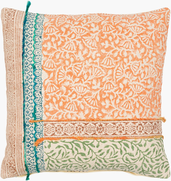 Livabliss Sanga Bohemian Accent Pillow Handcrafted Cotton Viscose Blend for Eclectic Interiors SGA001-2020