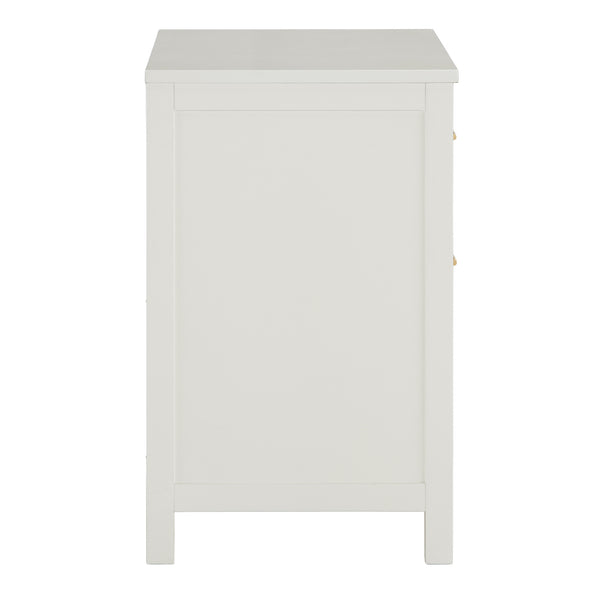 Homelegance By Top-Line Tyce 2-Drawer Nightstand White MDF