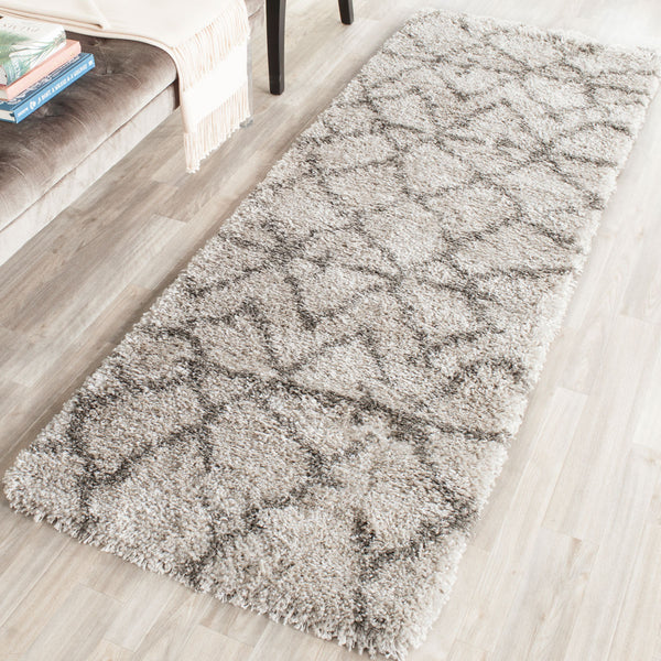 Safavieh Belize Shag 482 Power loomed Shag & Flokati Rug Taupe / Grey SGB482D-29