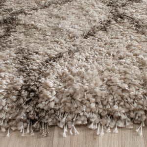 Safavieh Belize Shag 482 Power loomed Shag & Flokati Rug Taupe / Grey SGB482D-29