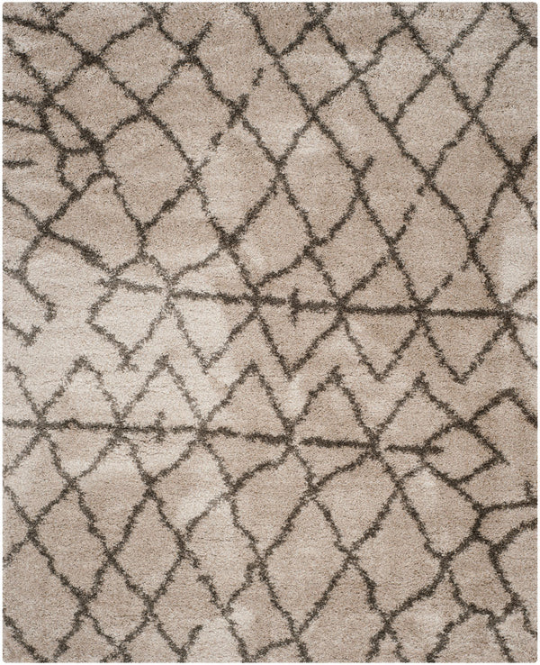Safavieh Belize Shag 482 Power loomed Shag & Flokati Rug Taupe / Grey SGB482D-29