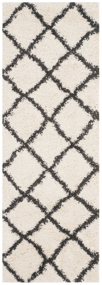 Safavieh Belize Shag 489 Power loomed Shag & Flokati Rug Ivory / Charcoal SGB489B-3