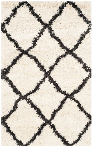 Safavieh Belize Shag 489 Power loomed Shag & Flokati Rug Ivory / Charcoal SGB489B-3
