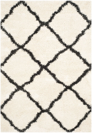 Safavieh Belize Shag 489 Power loomed Shag & Flokati Rug Ivory / Charcoal SGB489B-3