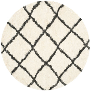 Safavieh Belize Shag 489 Power loomed Shag & Flokati Rug Ivory / Charcoal SGB489B-3