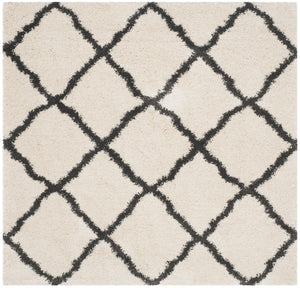 Safavieh Belize Shag 489 Power loomed Shag & Flokati Rug Ivory / Charcoal SGB489B-3