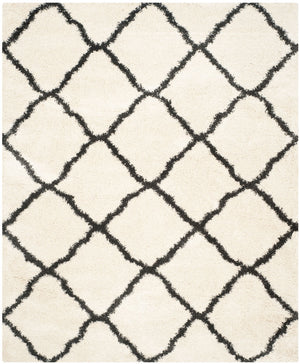 Safavieh Belize Shag 489 Power loomed Shag & Flokati Rug Ivory / Charcoal SGB489B-3