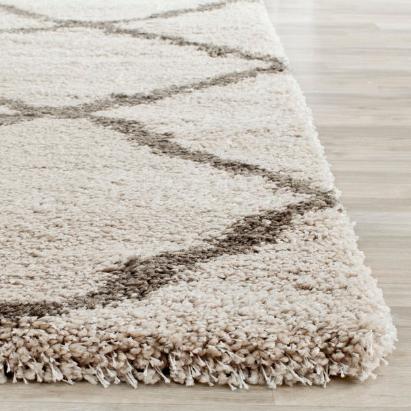 Safavieh Belize Shag 489 Power loomed Shag & Flokati Rug Taupe / Grey SGB489D-29