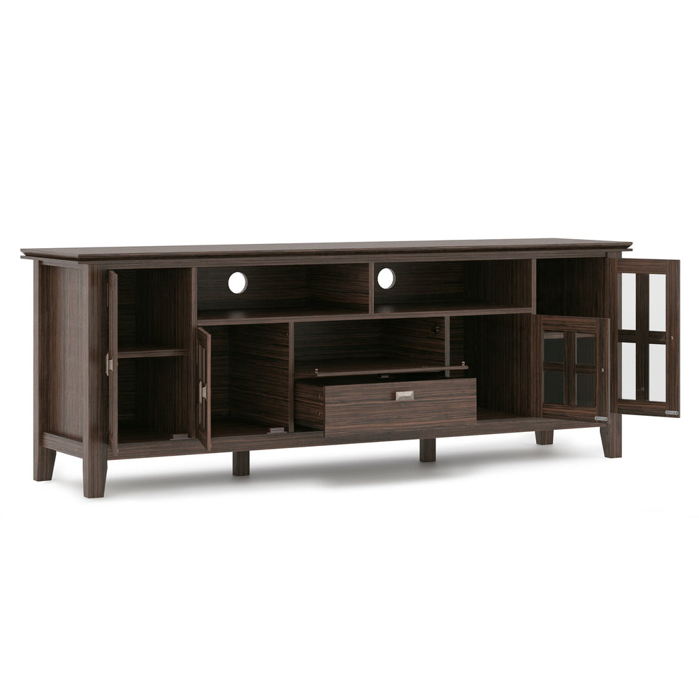 English Elm Artisan 72" Tv Media Stand - Handcrafted Farmhouse Brown With Storage & Cable Management Solutions B136P158699