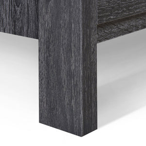 English Elm Toolless Assembly Two Drawer Nightstand Faux Wood Finish Modern Bedroom Storage 72038.00SONGRY