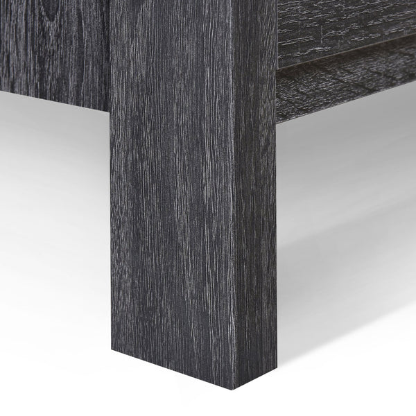 English Elm Toolless Assembly Two Drawer Nightstand Faux Wood Finish Modern Bedroom Storage 72038.00SONGRY