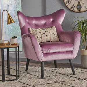 Christopher Knight Home® - Noble House - Seigfried Mid Century Light Lavender Velvet Arm Chair