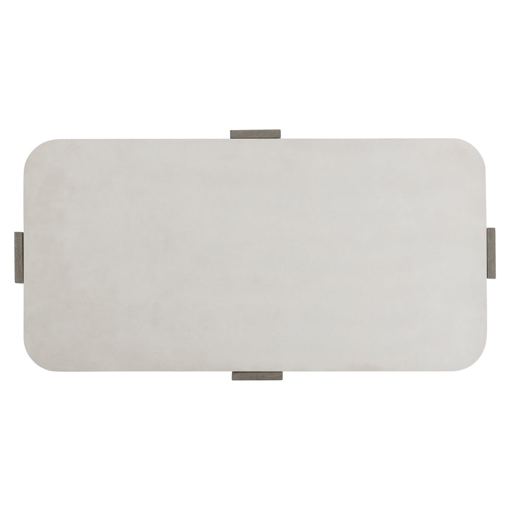 Bernhardt Bernhardt Modern-Organic Gooding Cocktail Table With Sand Grey Faux Concrete Top And Flint Wood Base 484023