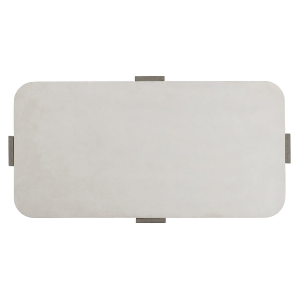 Bernhardt Bernhardt Modern-Organic Gooding Cocktail Table With Sand Grey Faux Concrete Top And Flint Wood Base 484023