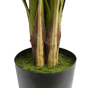 English Elm 130cm Artificial Tropical Palm Tree Faux Feathered Fronds Indoor Lifelike Decor 70523.00