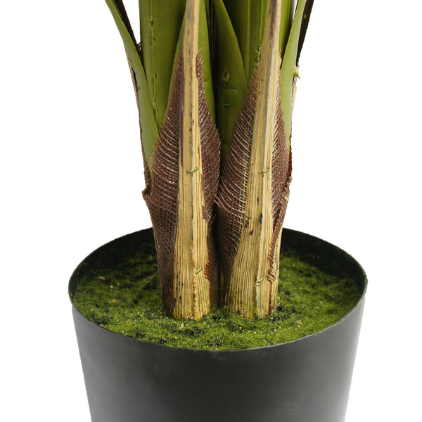 English Elm 130cm Artificial Tropical Palm Tree Faux Feathered Fronds Indoor Lifelike Decor 70523.00