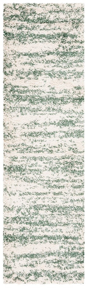 Safavieh Hudson Shag 206 Power Loomed Shag Rug Ivory / Green SGH206Y-5SQ