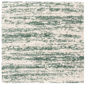 Safavieh Hudson Shag 206 Power Loomed Shag Rug Ivory / Green SGH206Y-5SQ
